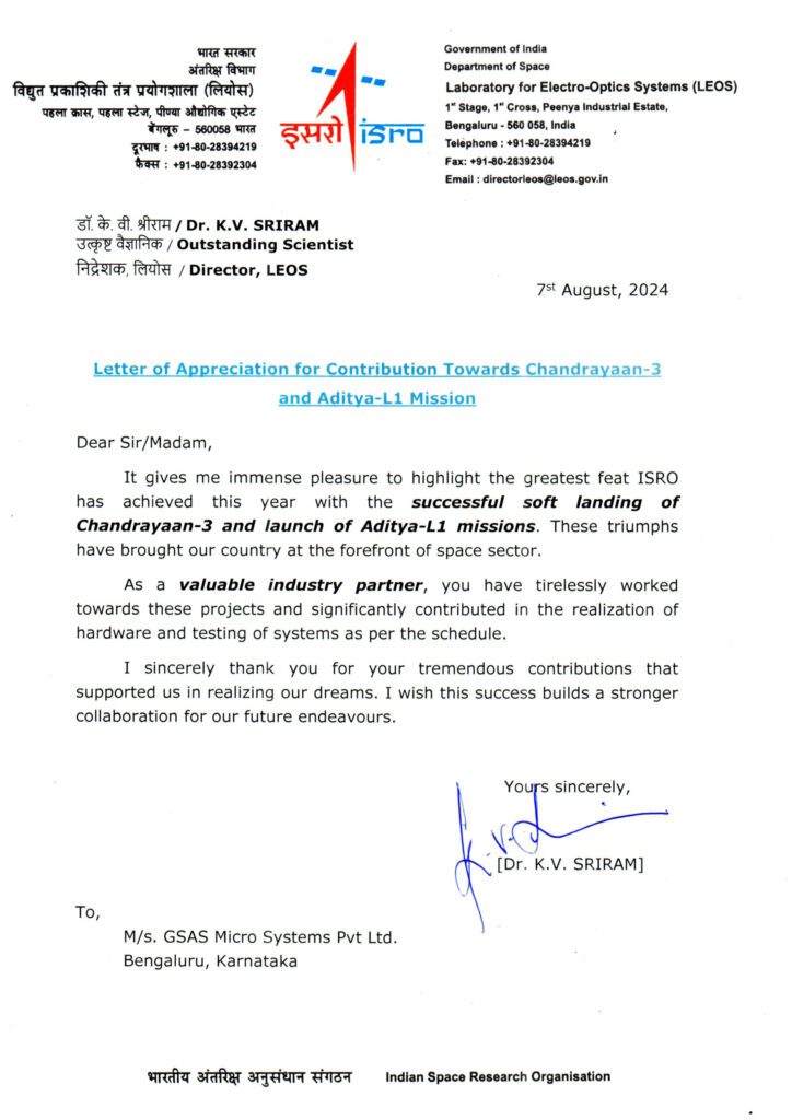 Letter of Appreciation -GSAS